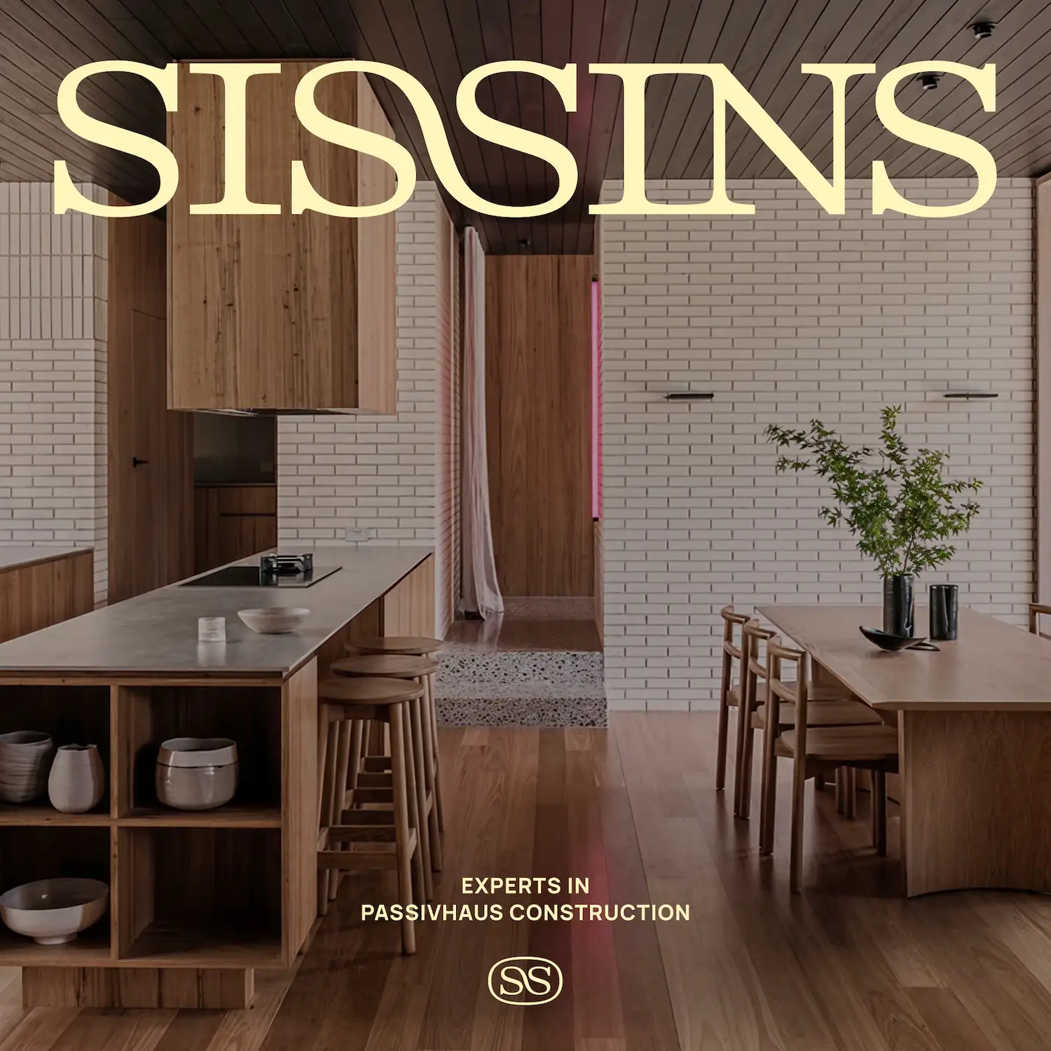 Sissins cover: a timber kitchen, Experts in Passivhaus Construction
