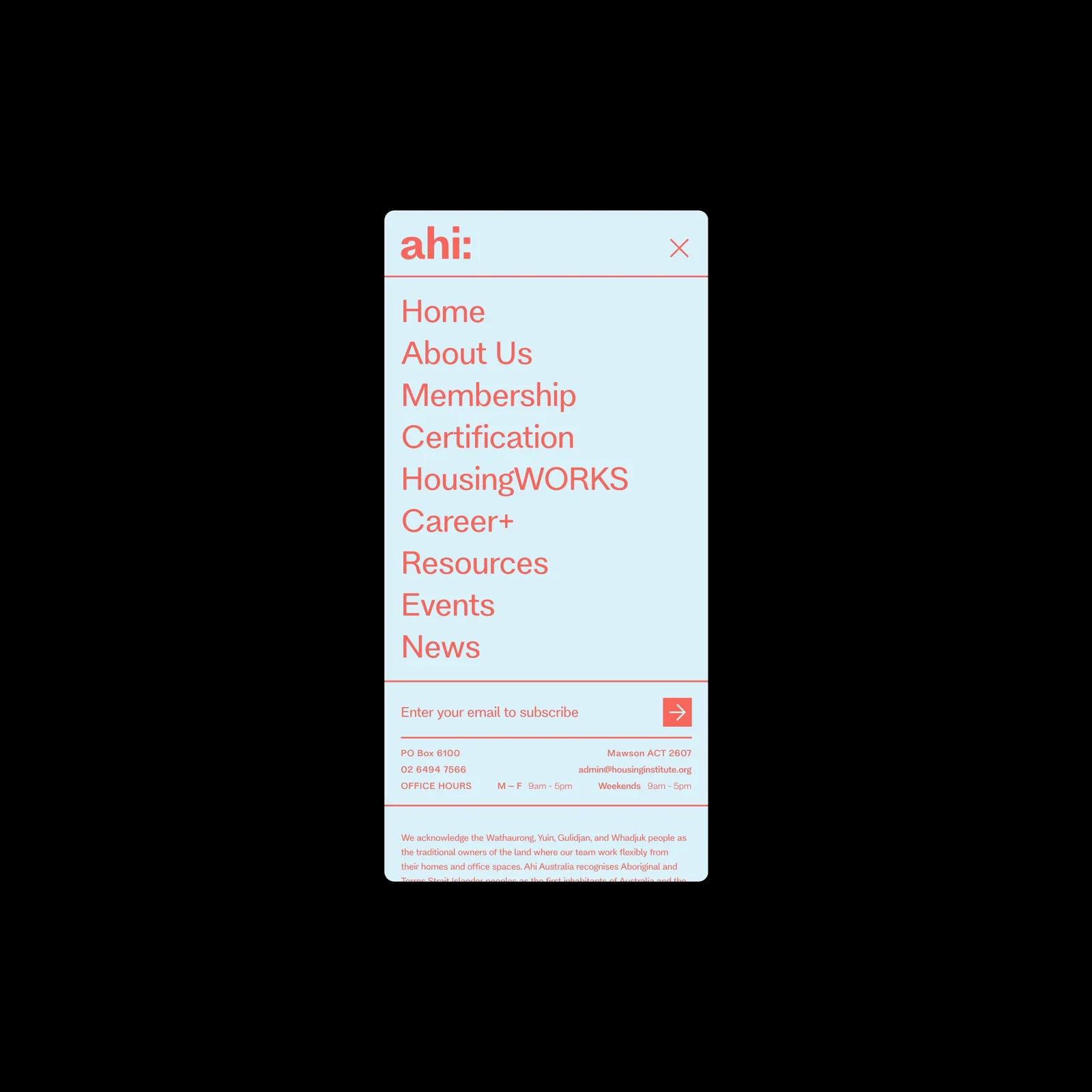 Branding Design for The AHI Mobile Menu