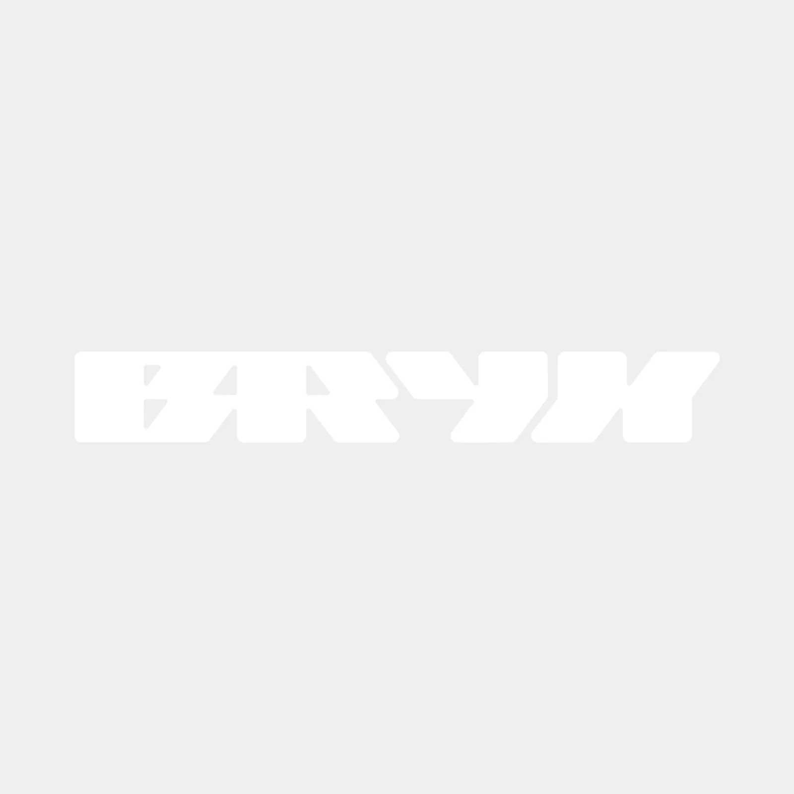 Layout Design for Bryx, the wordmark scaling into large cropped letterforms