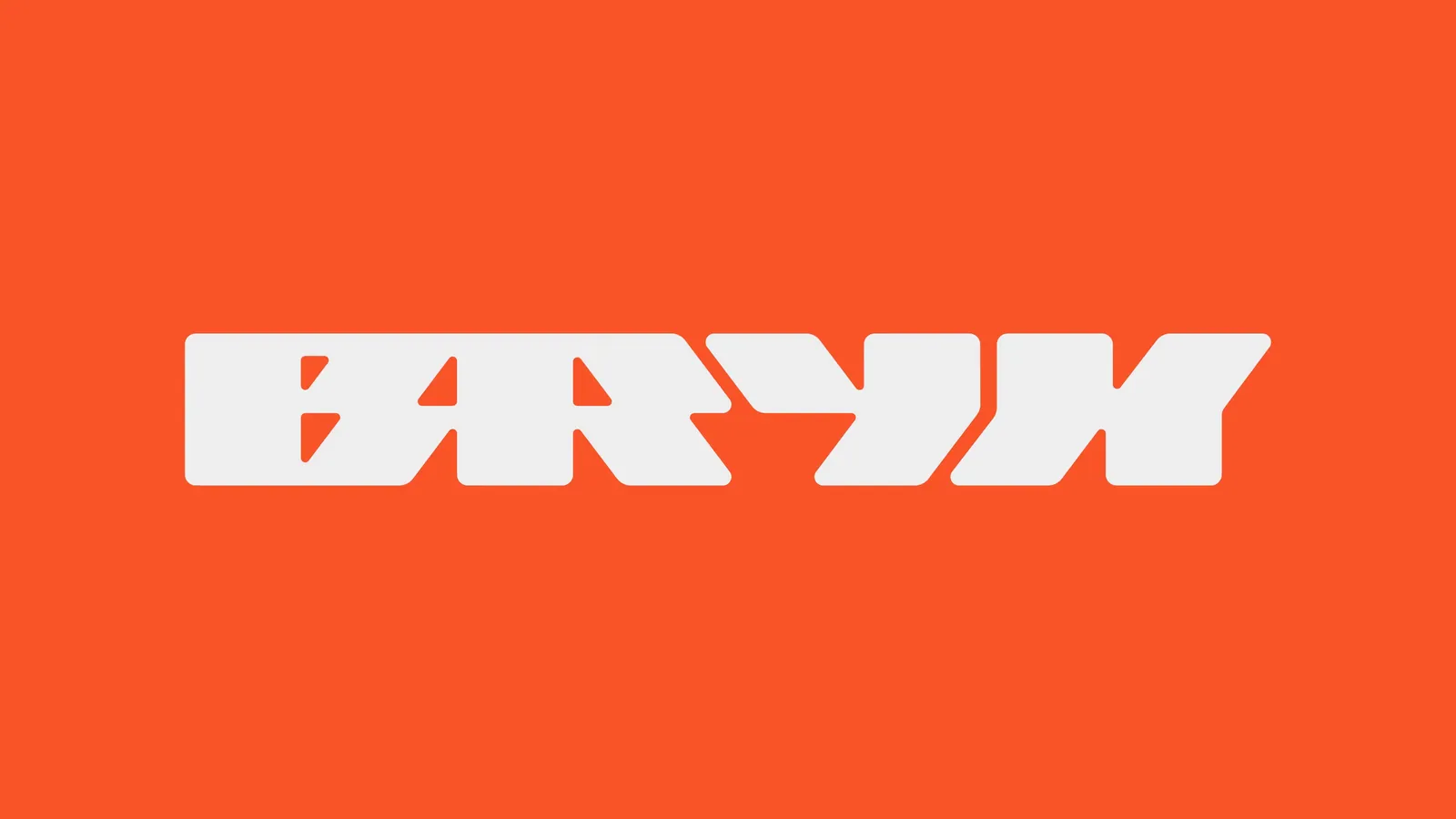 Logo Construction for Bryx, the wordmark drawn on a grid