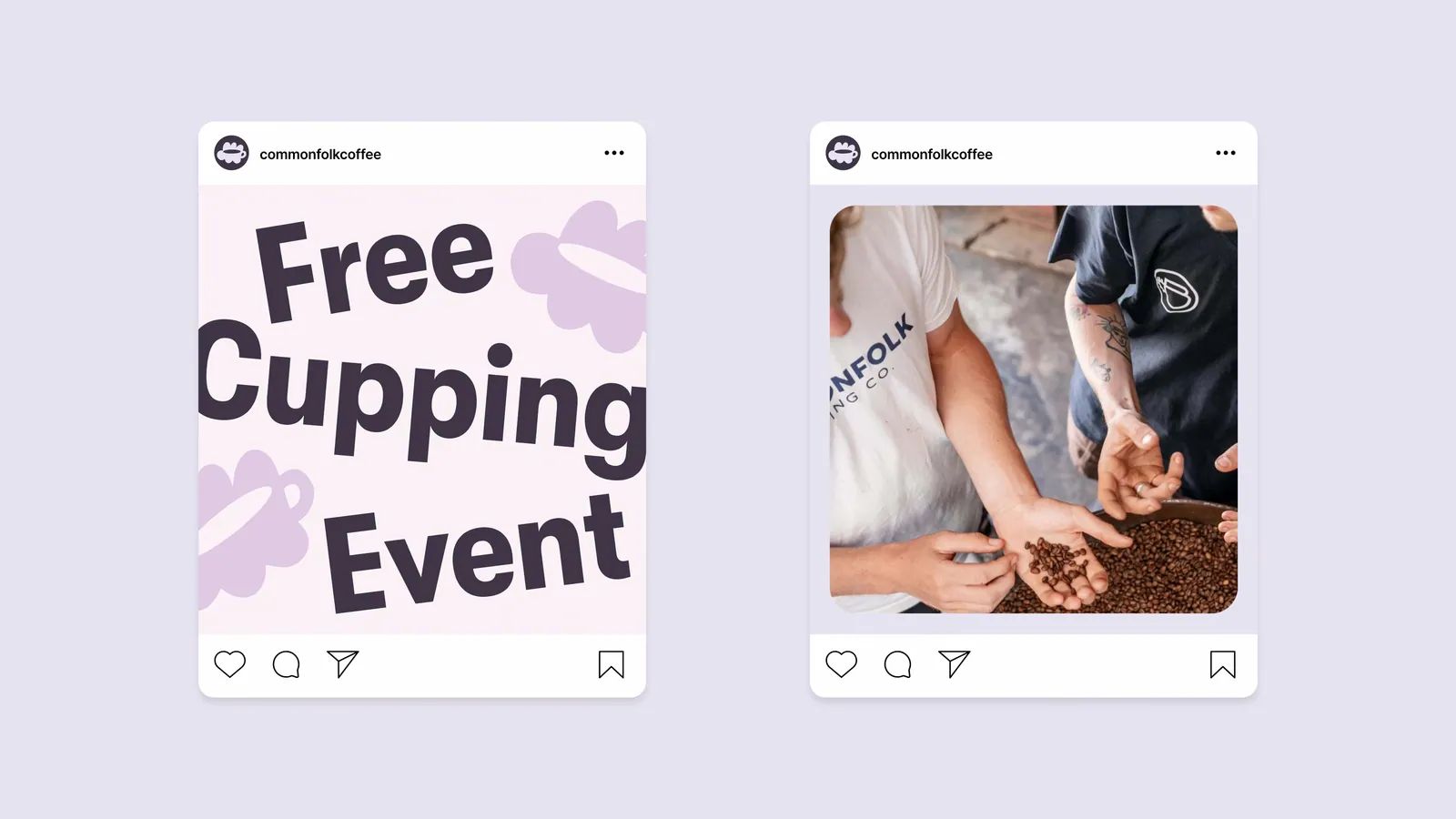 Social Posts for Commonfolk: Free Cupping Event, Pioneering Partnership Coffee and Good Coffee Month