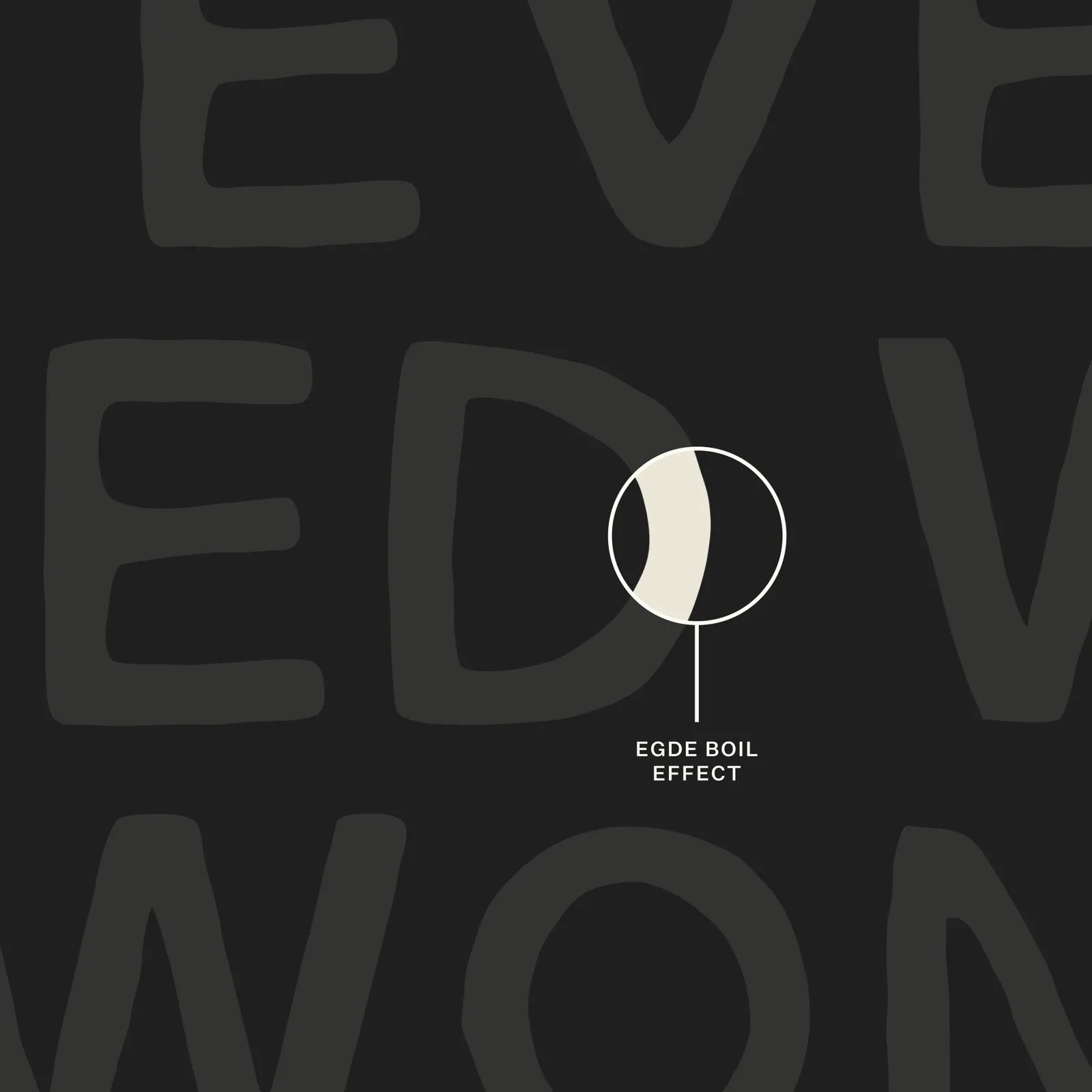 Branding Design for Gather Round type detail, the edge boil effect