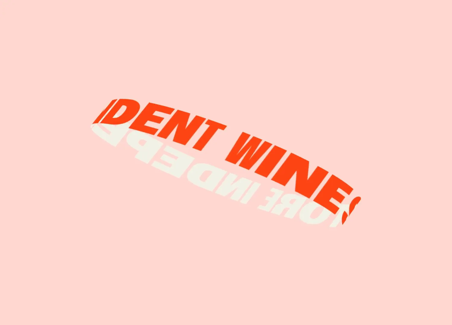 Branding Design for Independent Wine Store, the name rotating in orange type