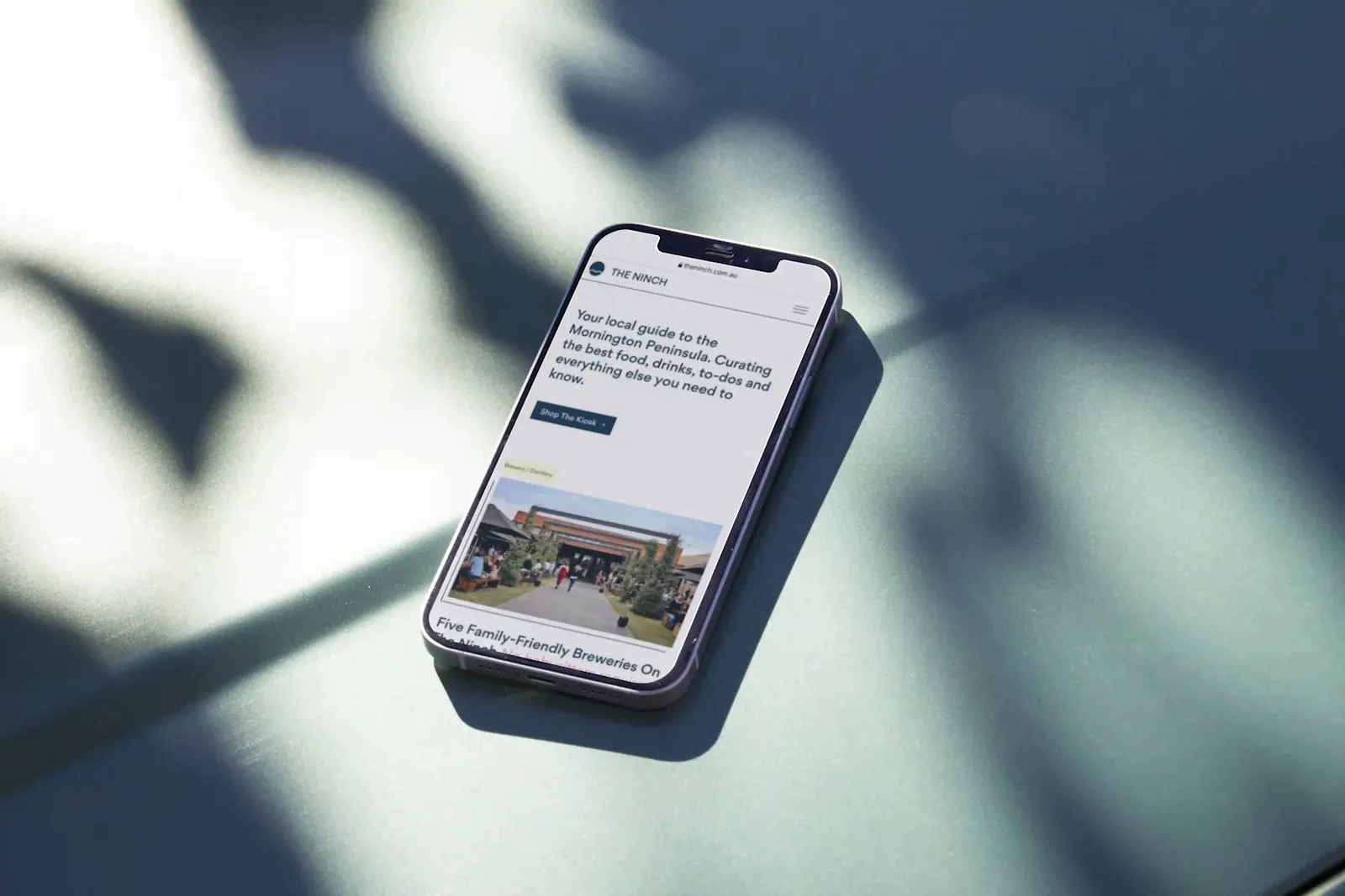 Branding Design for The Ninch Mobile Home Page