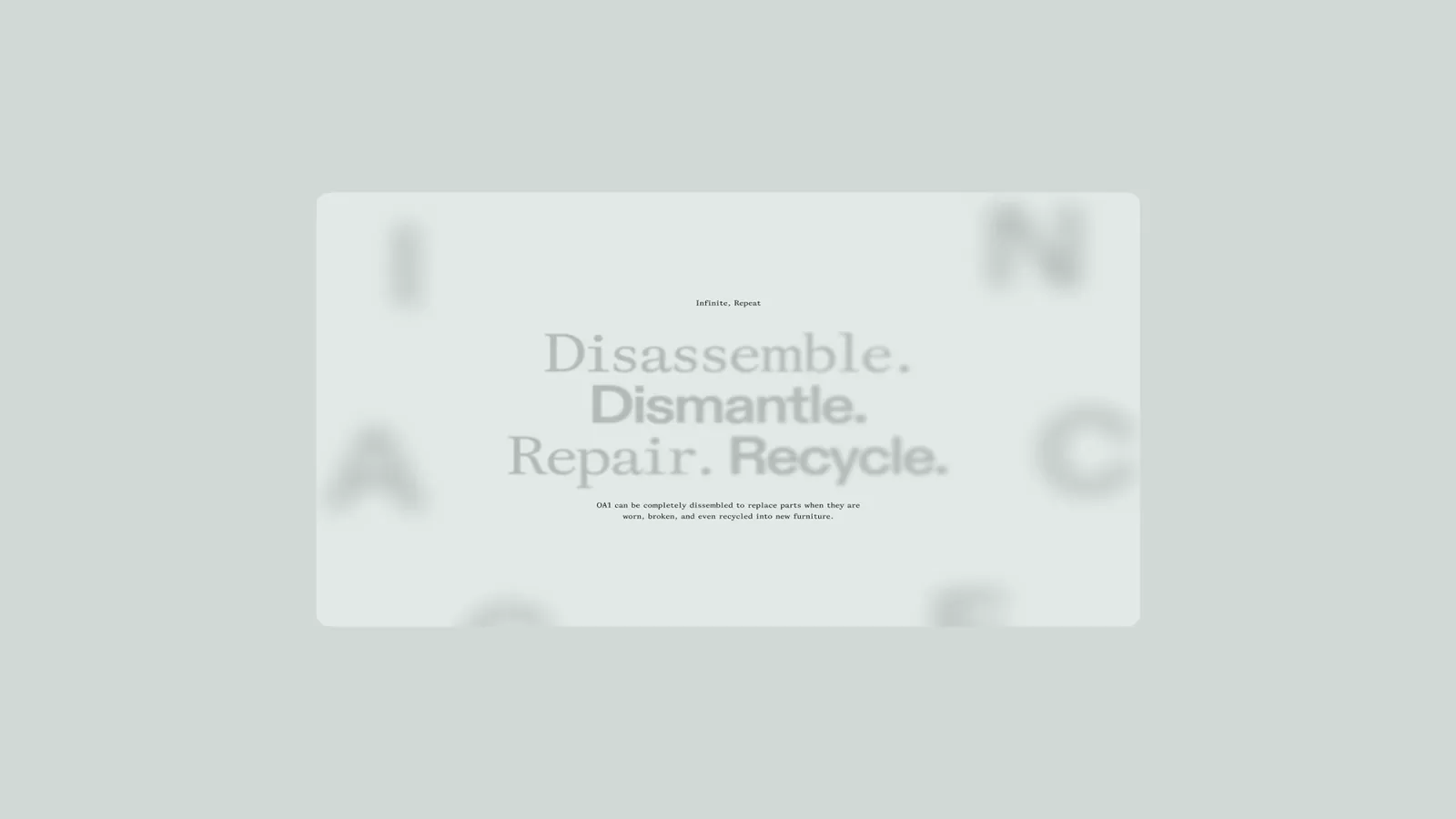 Website Logo Animation for Once Again: Disassemble. Dismantle. Repair. Recycle.